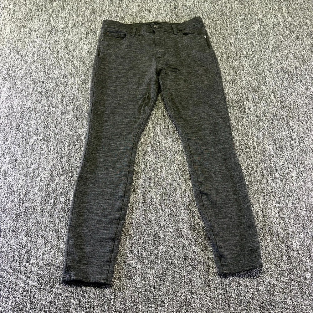 7 for All Mankind Ponte Knit Skinny Pants Womens 28 Heathered Dark Gray Casual